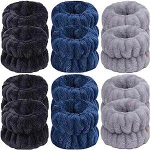 BOGOWomen's Face Washing Wristbands Wrist Towels for Washing Face 1 set(2 bands)
